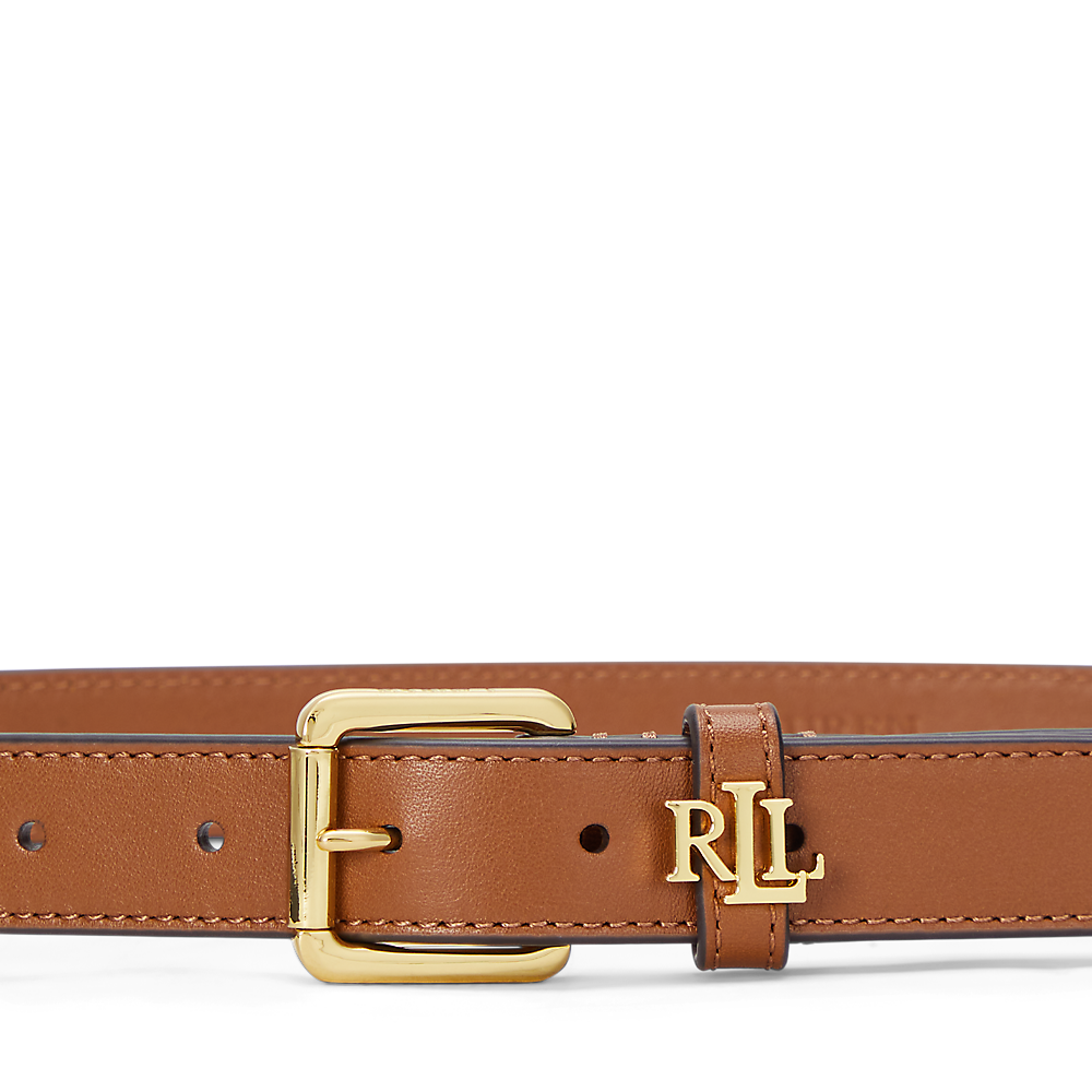 LRL Logo-Keeper Leather Skinny Belt/412968763002