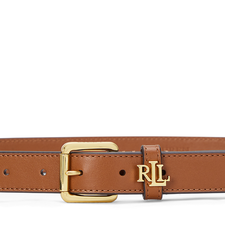LRL Logo-Keeper Leather Skinny Belt/412968763002
