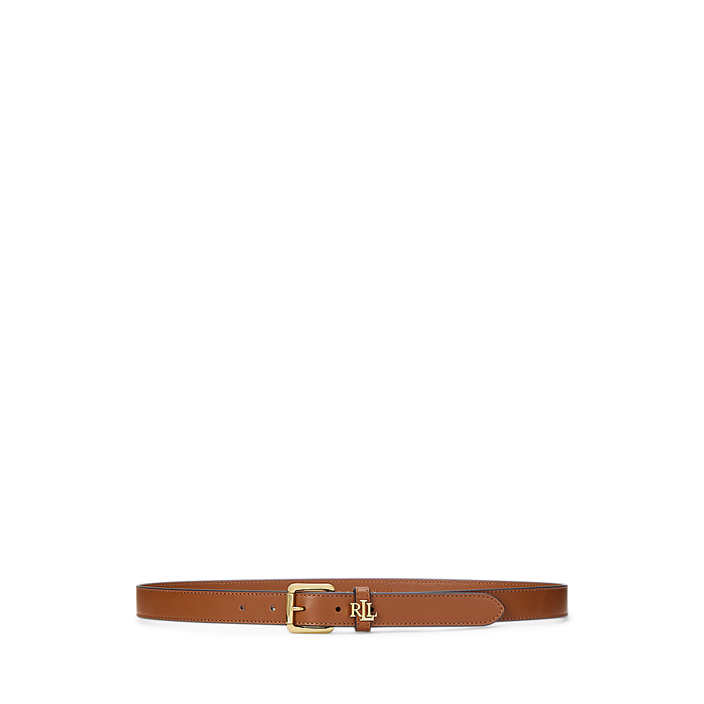 LRL Logo-Keeper Leather Skinny Belt/412968763002