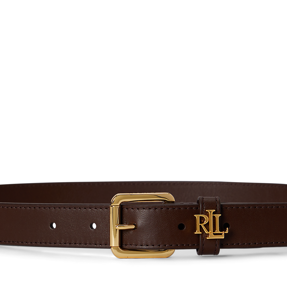 LRL Logo-Keeper Leather Skinny Belt/Remen 412968763013