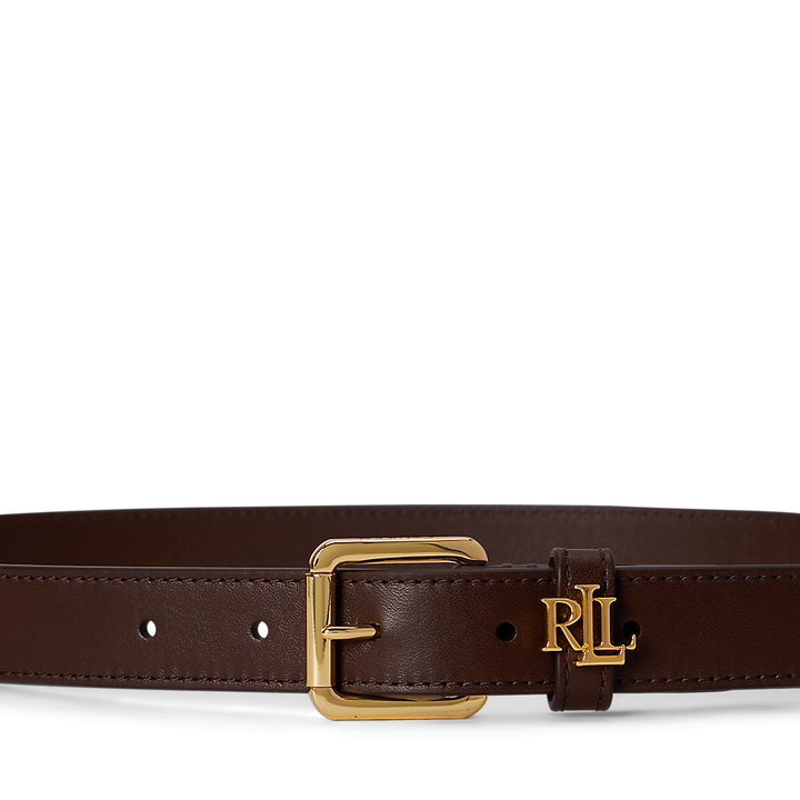 LRL Logo-Keeper Leather Skinny Belt/Remen 412968763013