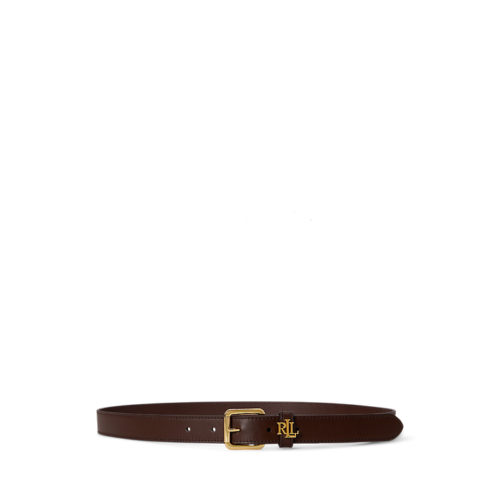 LRL Logo-Keeper Leather Skinny Belt/Remen 412968763013