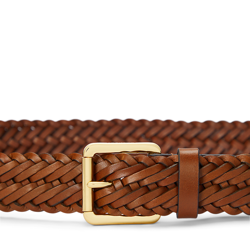 LRL Braided Vachetta Leather Belt/Remen 412968766002