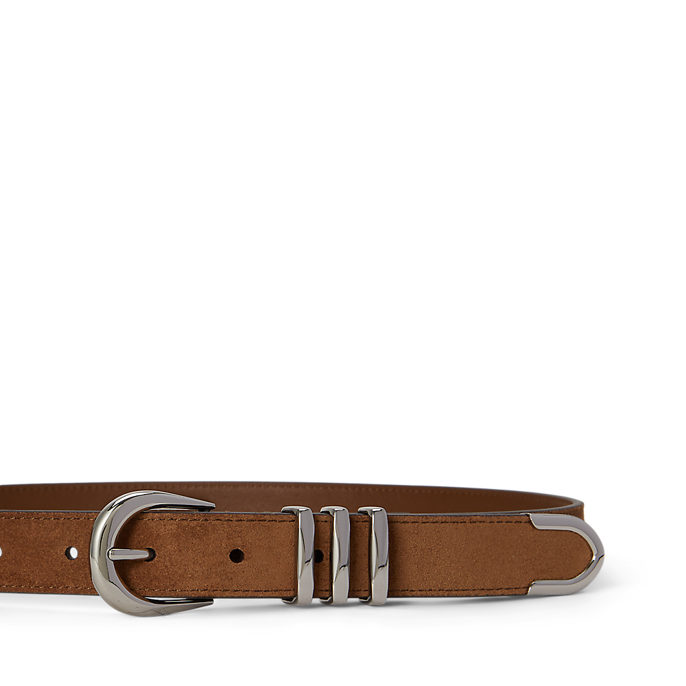 LRL Metal-Keeper Suede Skinny Belt/Remen 412P11809001