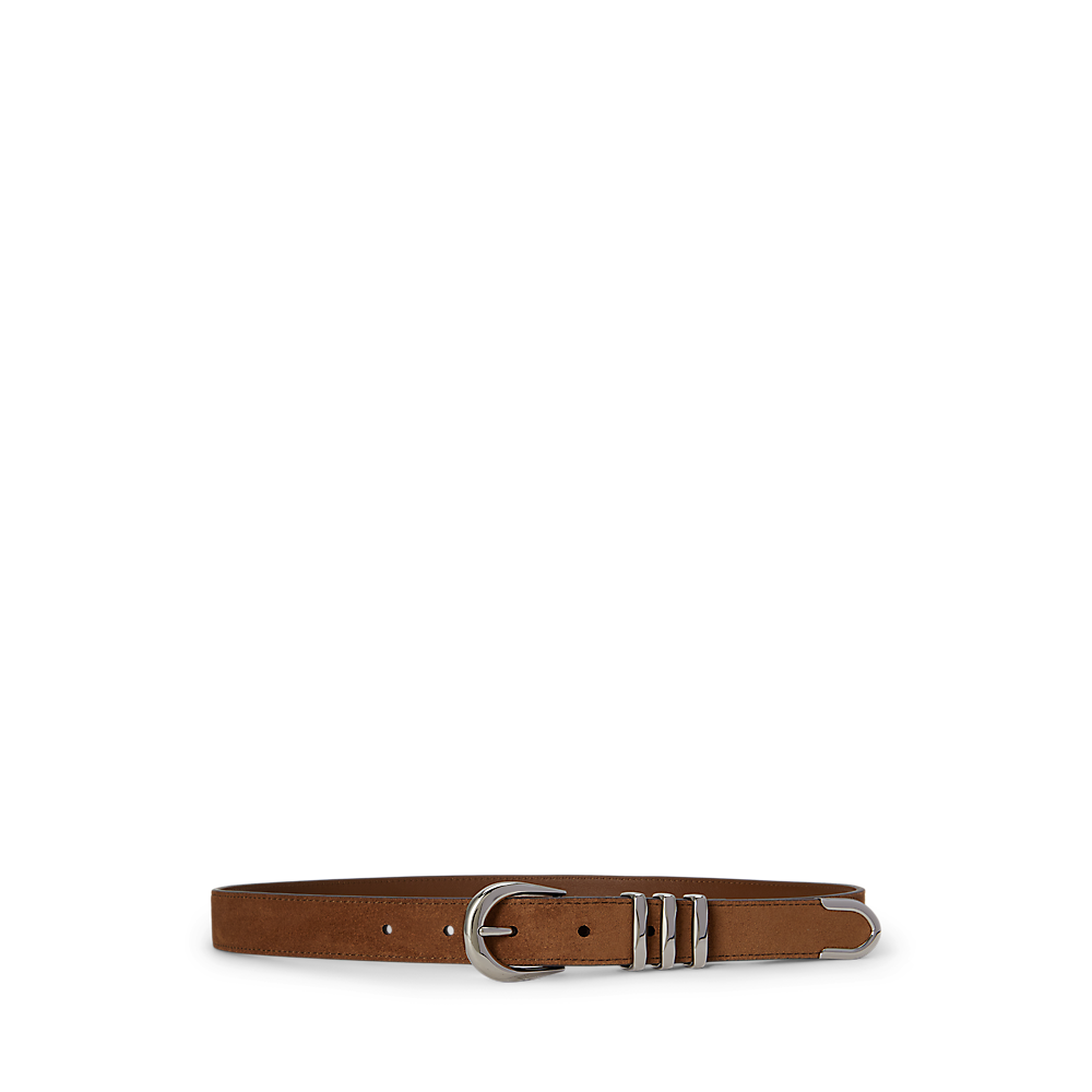 LRL Metal-Keeper Suede Skinny Belt/Remen 412P11809001