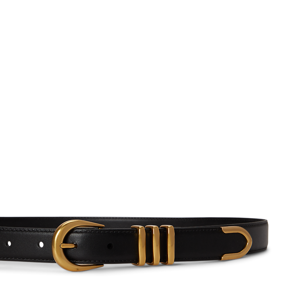 LRL Metal-Keeper Leather Skinny Belt/Remen 412P15696001