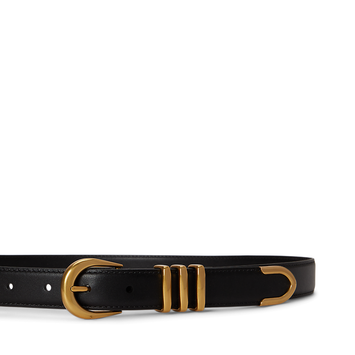 LRL Metal-Keeper Leather Skinny Belt/Remen 412P15696001