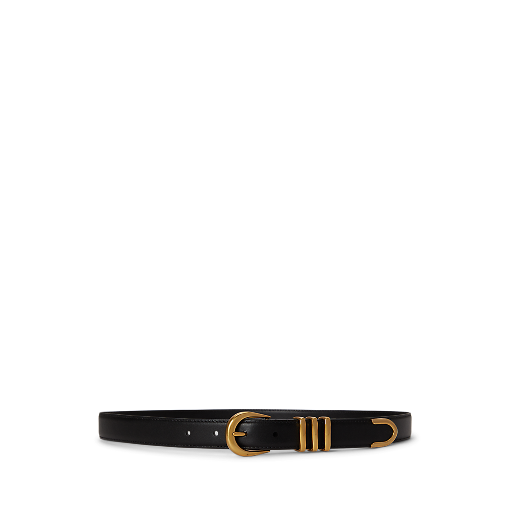 LRL Metal-Keeper Leather Skinny Belt/Remen 412P15696001