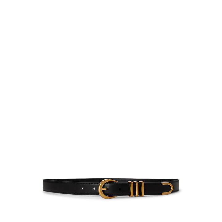 LRL Metal-Keeper Leather Skinny Belt/Remen 412P15696001