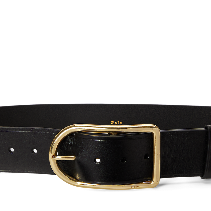 PRL Curved-Buckle Leather Belt/Remen 429P05791002