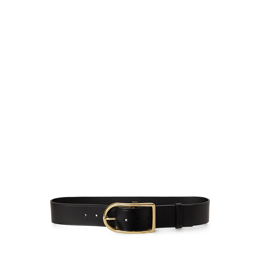 PRL Curved-Buckle Leather Belt/Remen 429P05791002