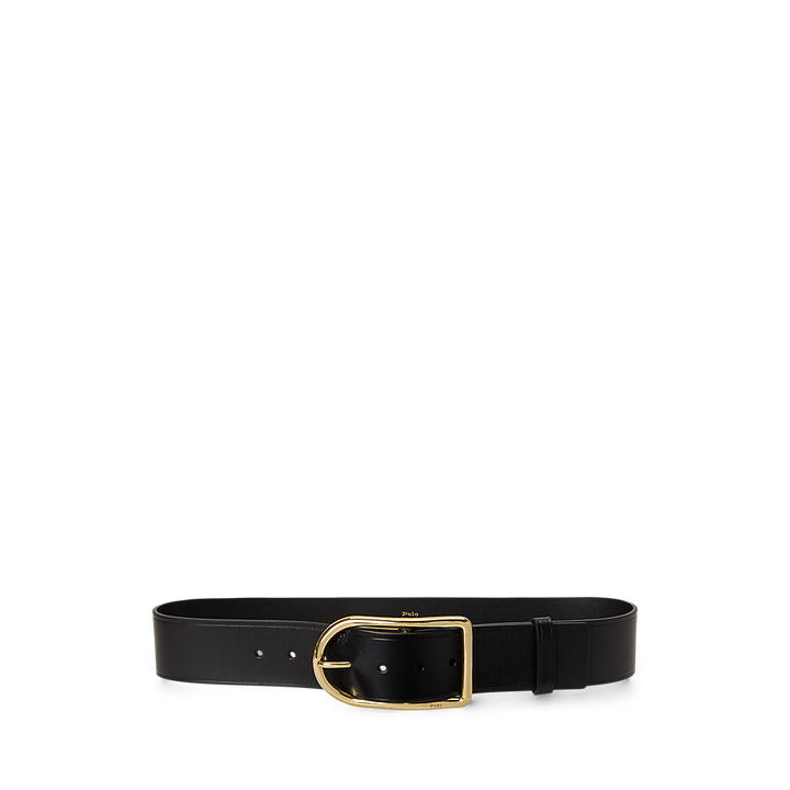 PRL Curved-Buckle Leather Belt/Remen 429P05791002