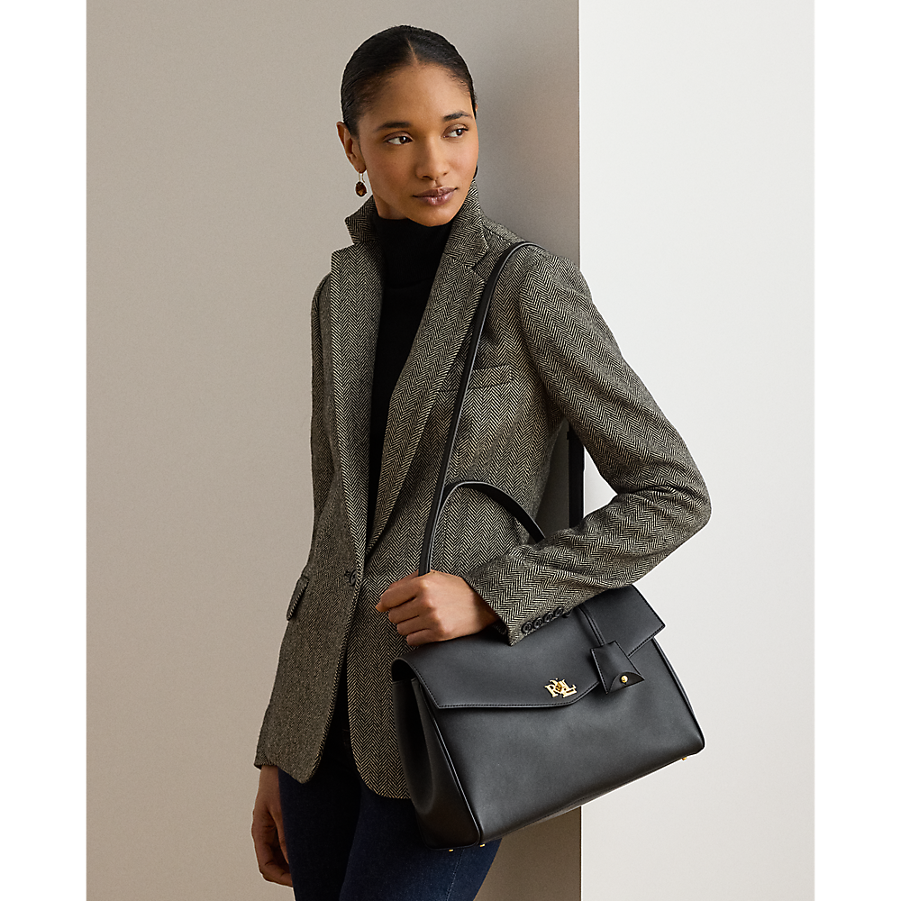 LRL Nappa Leather Medium Farrah Soft Satchel/431P11738002