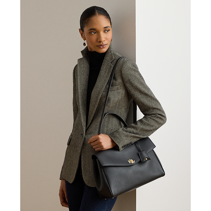 LRL Nappa Leather Medium Farrah Soft Satchel/431P11738002