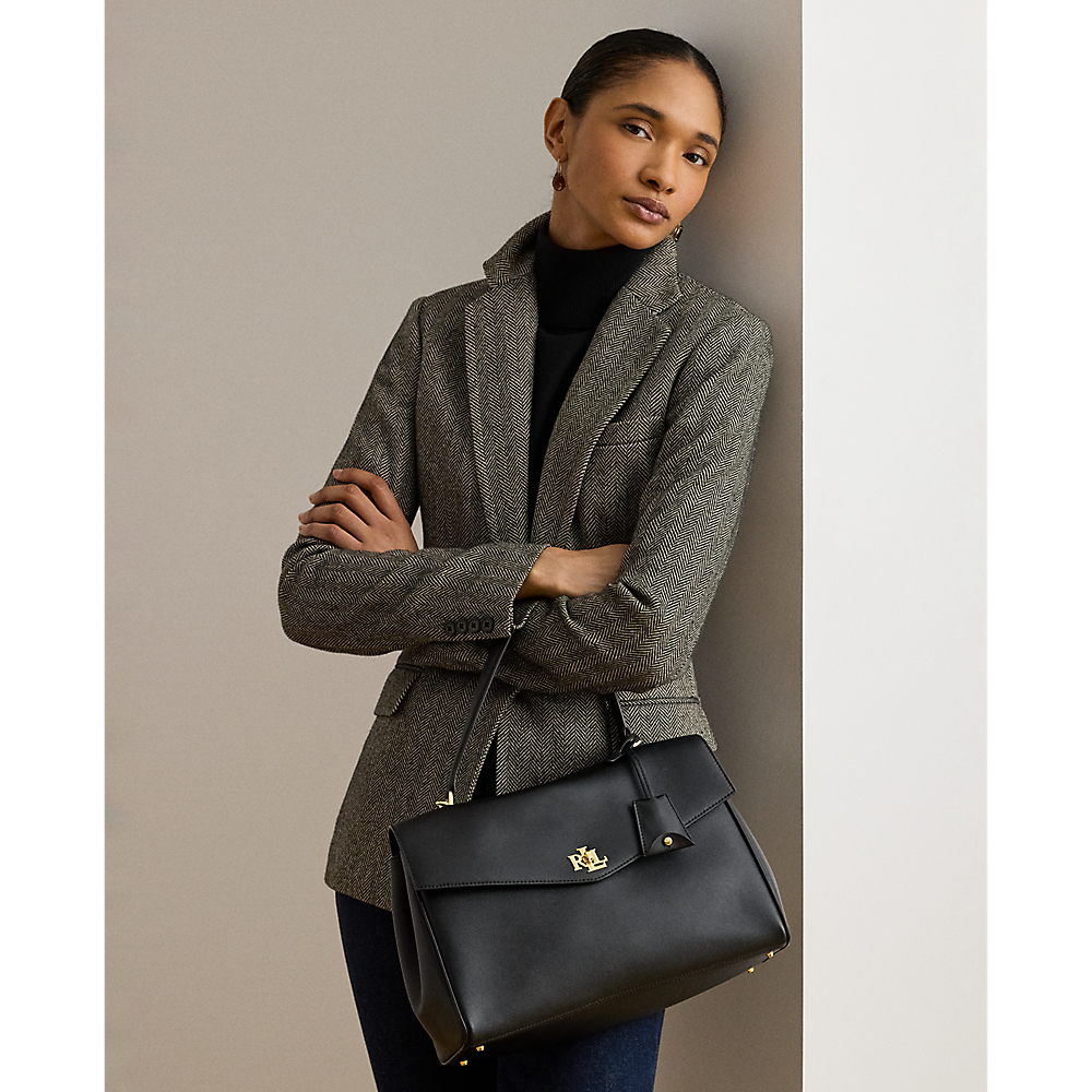 LRL Nappa Leather Medium Farrah Soft Satchel/431P11738002