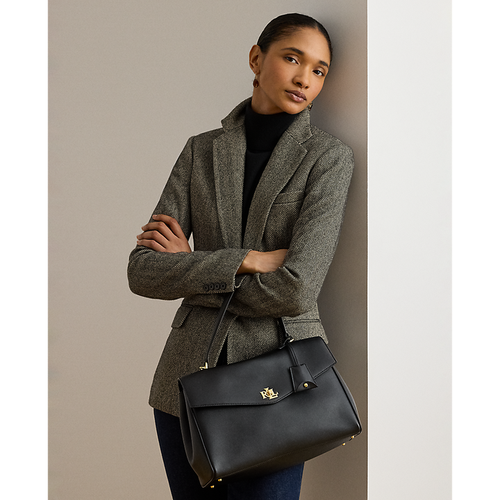 LRL Nappa Leather Medium Farrah Soft Satchel/431P11738002