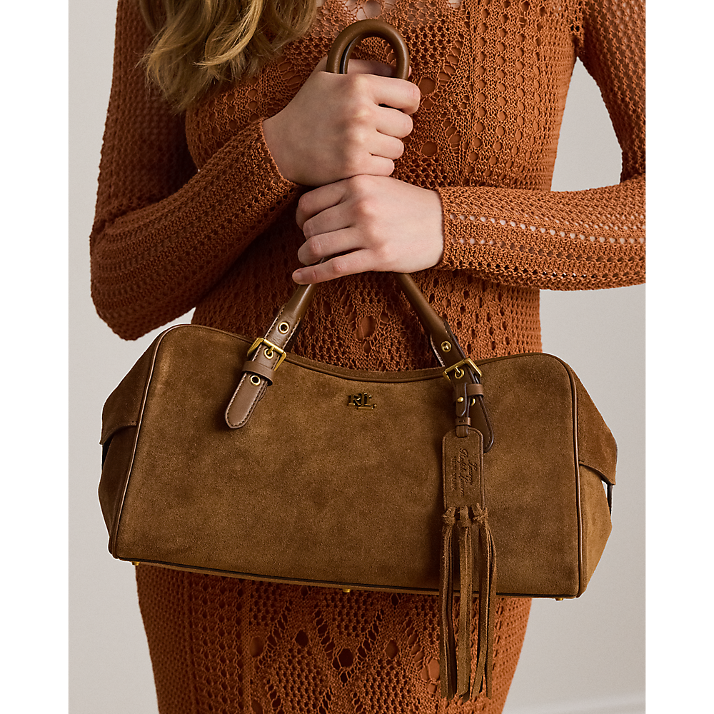 LRL Suede Large Marcy Zip Satchel/Torba 431P11777001