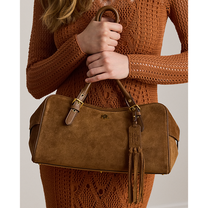 LRL Suede Large Marcy Zip Satchel/Torba 431P11777001