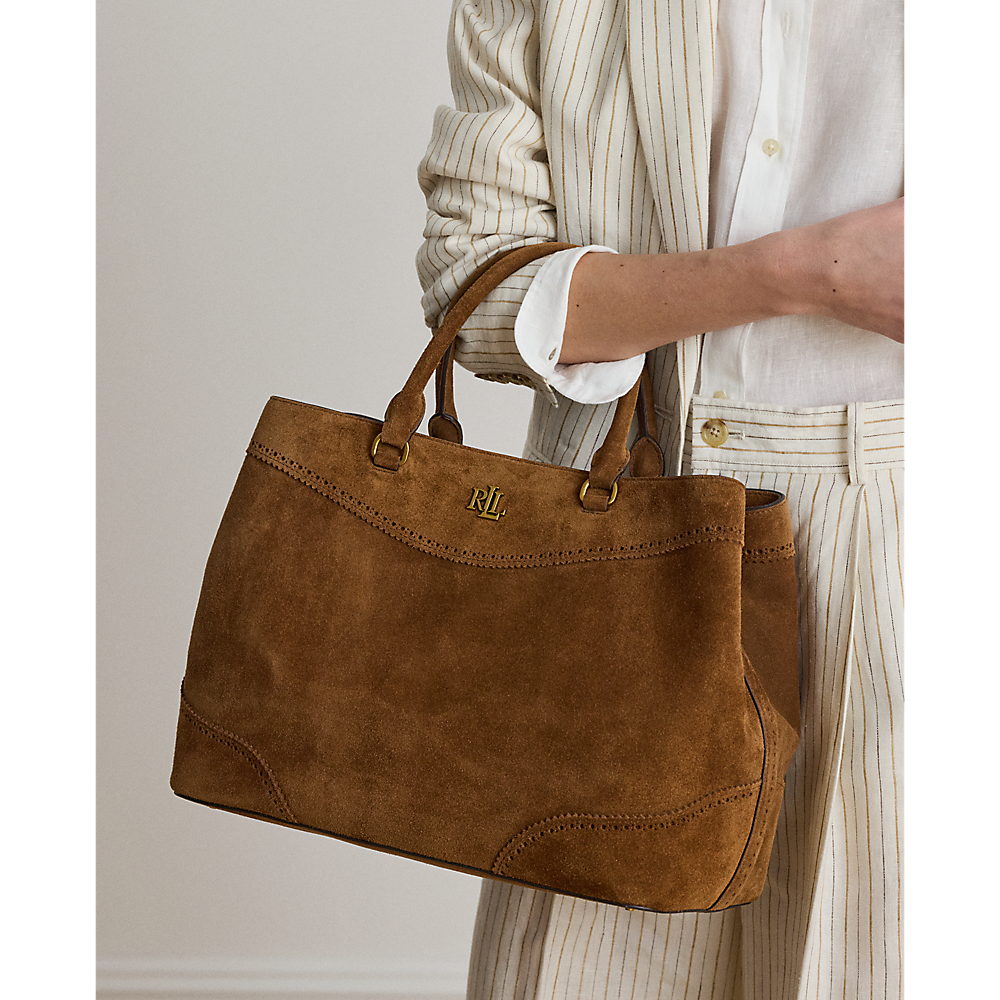 LRL Perforated Suede Large Marcy Satchel/Torba 431P15645001