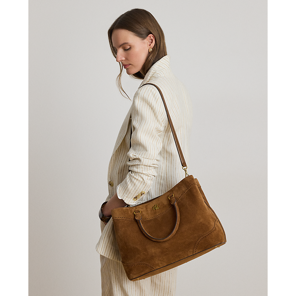 LRL Perforated Suede Large Marcy Satchel/Torba 431P15645001