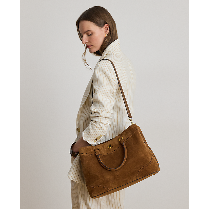 LRL Perforated Suede Large Marcy Satchel/Torba 431P15645001