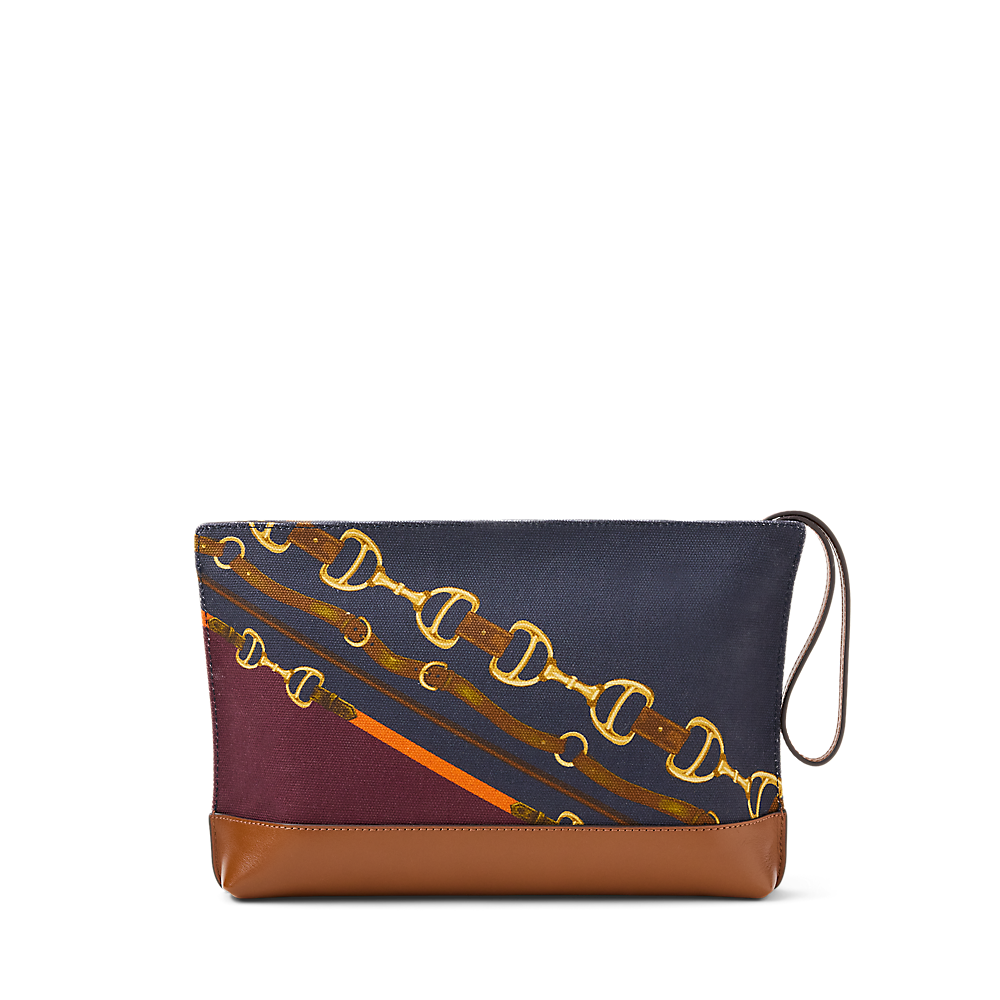 LRL Belting-Print Canvas Large Pouch/Torbica 432P04512002