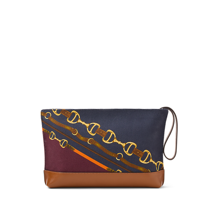 LRL Belting-Print Canvas Large Pouch/Torbica 432P04512002