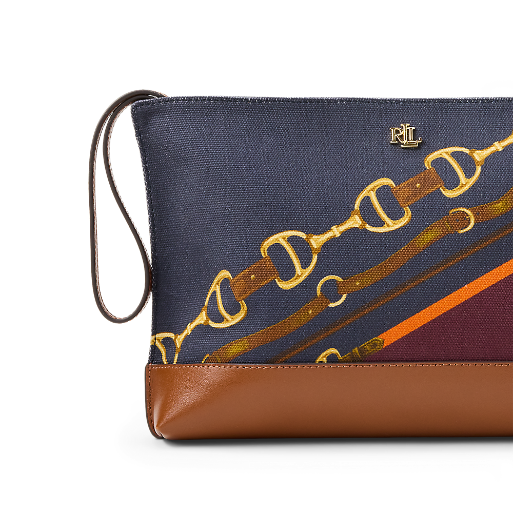 LRL Belting-Print Canvas Large Pouch/Torbica 432P04512002
