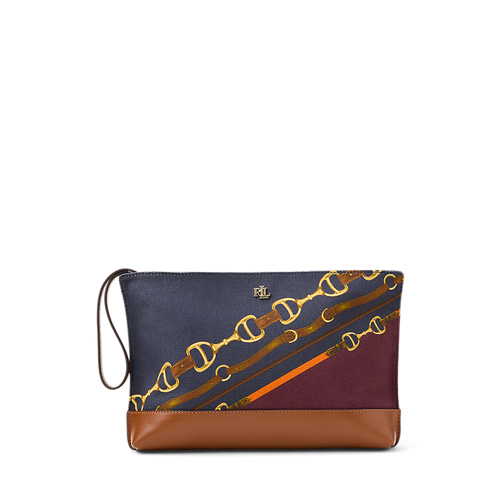 LRL Belting-Print Canvas Large Pouch/Torbica 432P04512002
