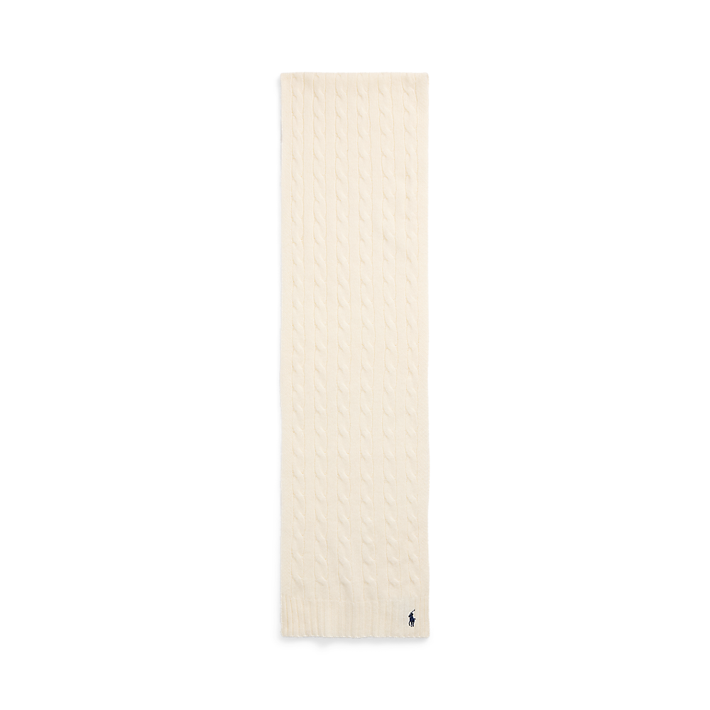 PRL Cable-Knit Wool-Cashmere Scarf /Šal 455956296002