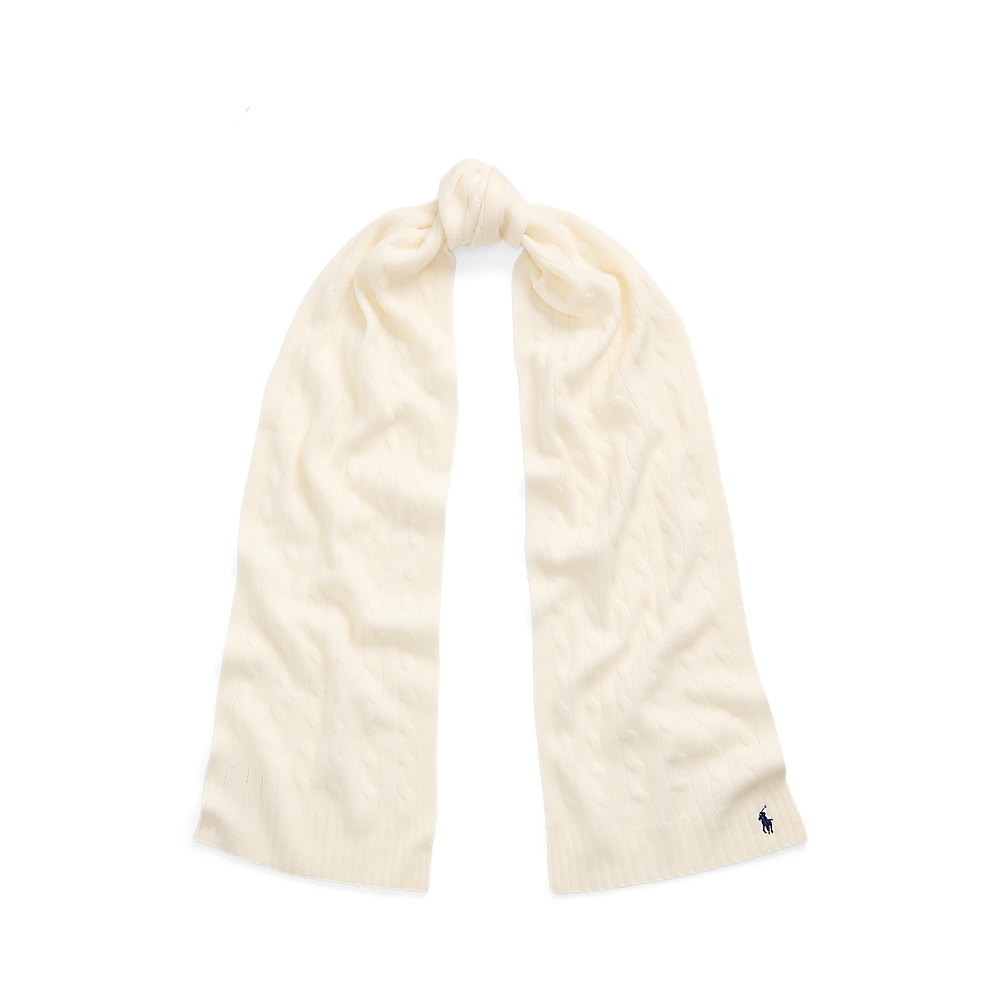 PRL Cable-Knit Wool-Cashmere Scarf /Šal 455956296002