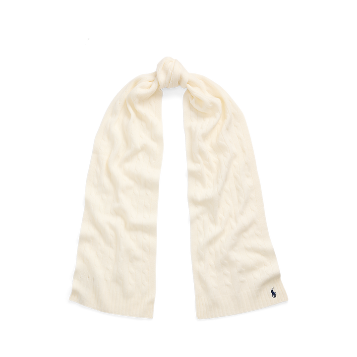 PRL Cable-Knit Wool-Cashmere Scarf /Šal 455956296002