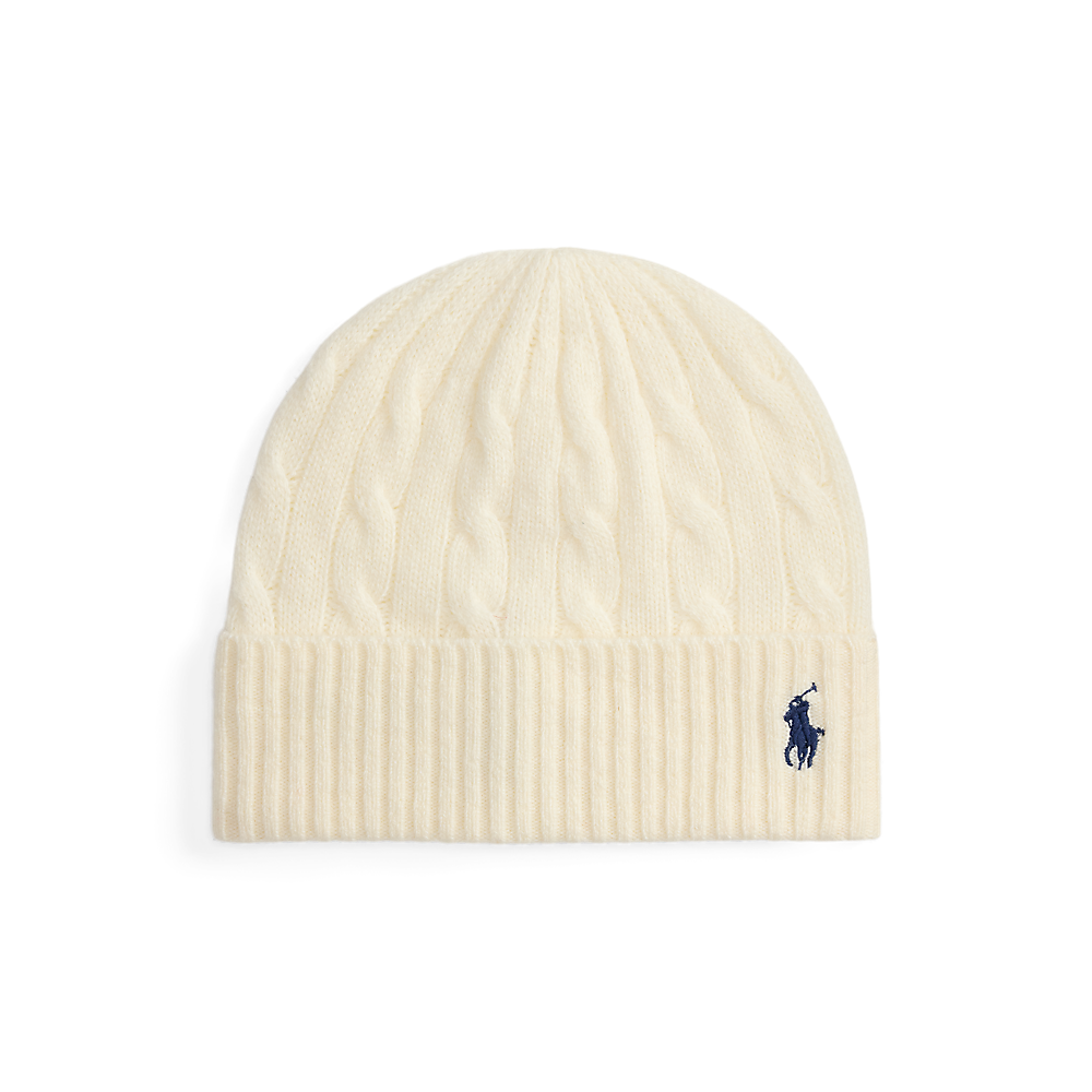 PRL Cable-Knit Wool-Cashmere Beanie/ Kapa 455981442003