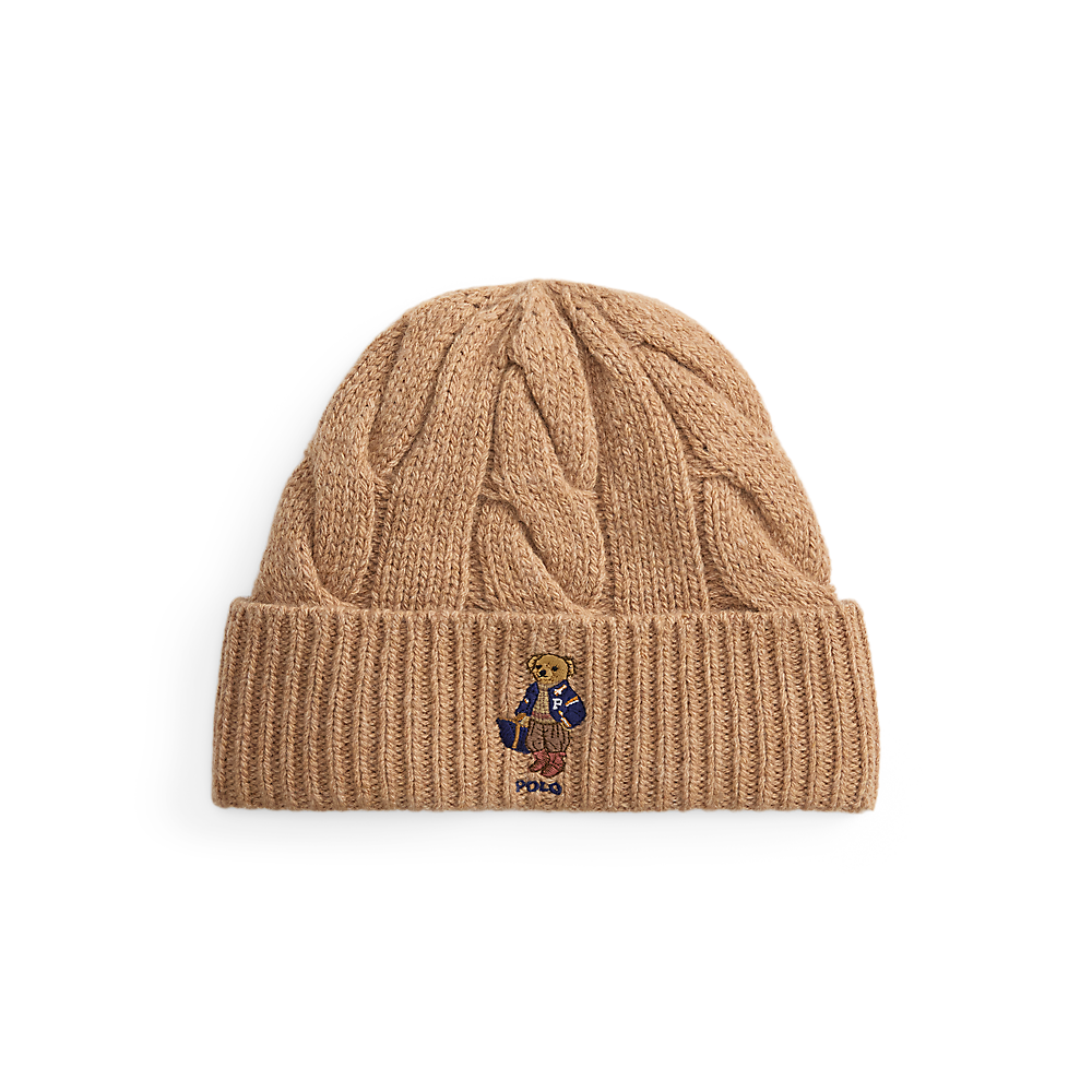 PRL Polo Bear Cable Wool-Blend Beanie/Kapa 455P18118002
