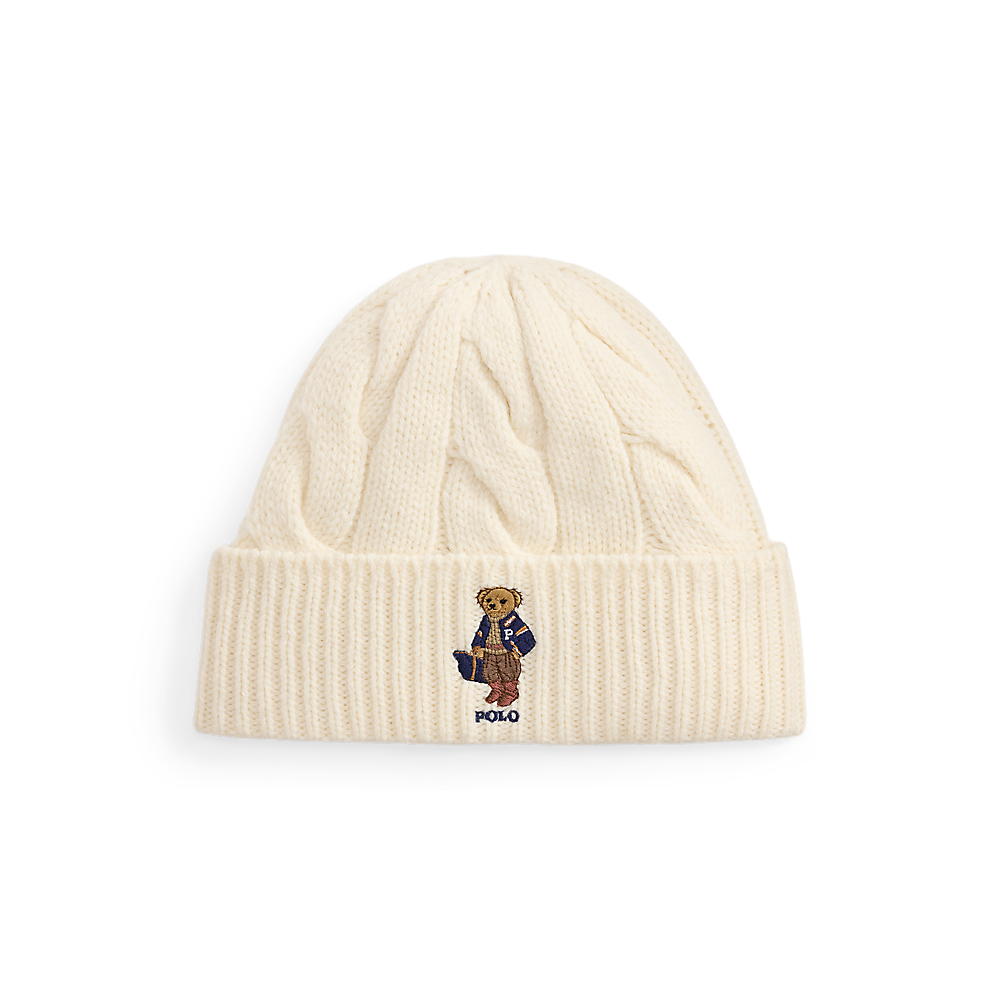 PRL Polo Bear Cable Wool-Blend Beanie/Kapa 455P18118003