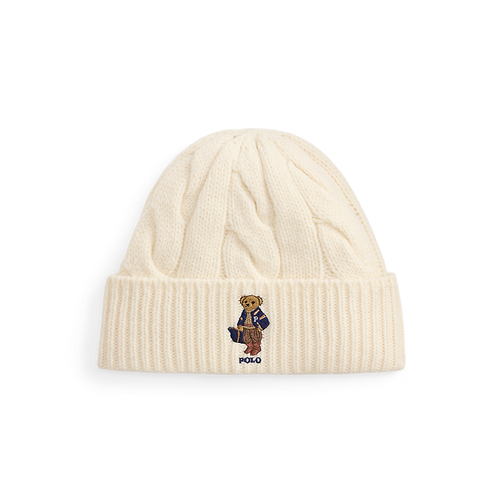 PRL Polo Bear Cable Wool-Blend Beanie/Kapa 455P18118003