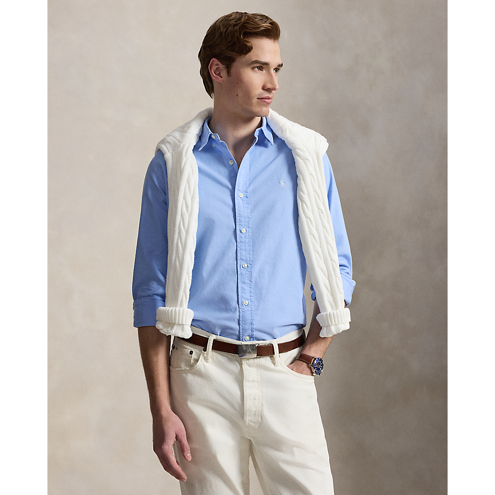 PRL Slim Fit Garment-Dyed Oxford Shirt/Košulja 710804257503