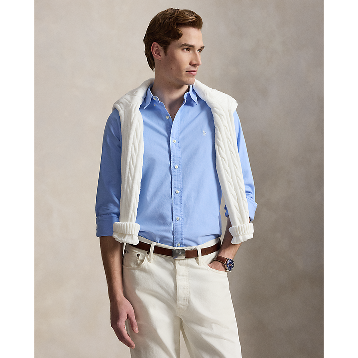 PRL Slim Fit Garment-Dyed Oxford Shirt/Košulja 710804257503
