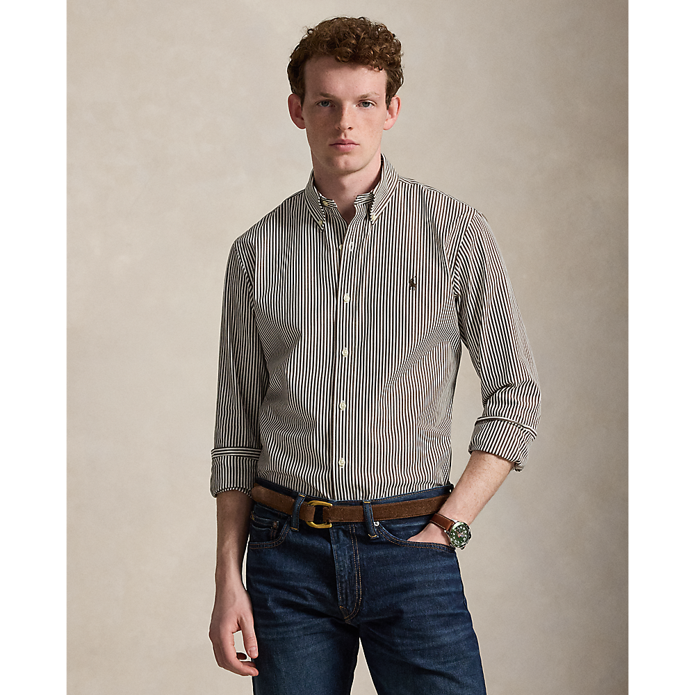 PRL Custom Fit Striped Stretch Poplin Shirt/Košulja 710929346506