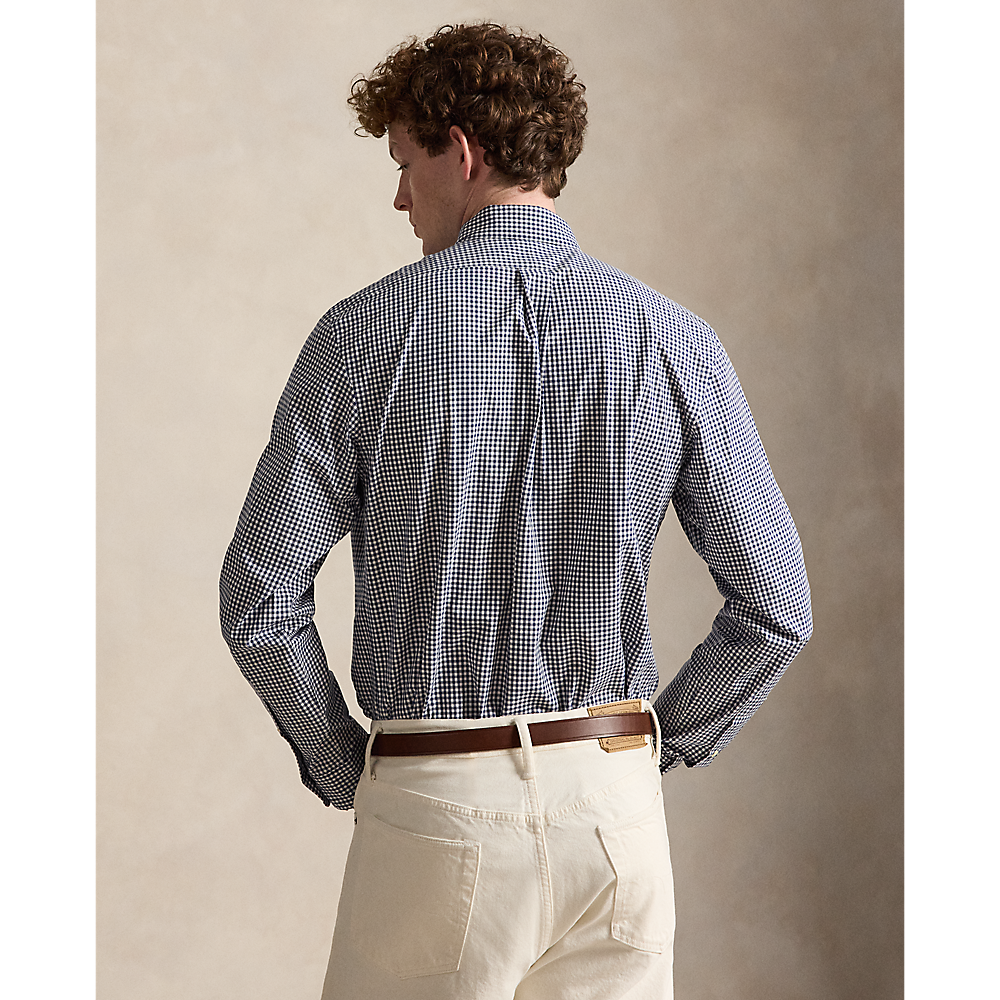 PRL Custom Fit Gingham Stretch Poplin Shirt/Košulja 710929347500