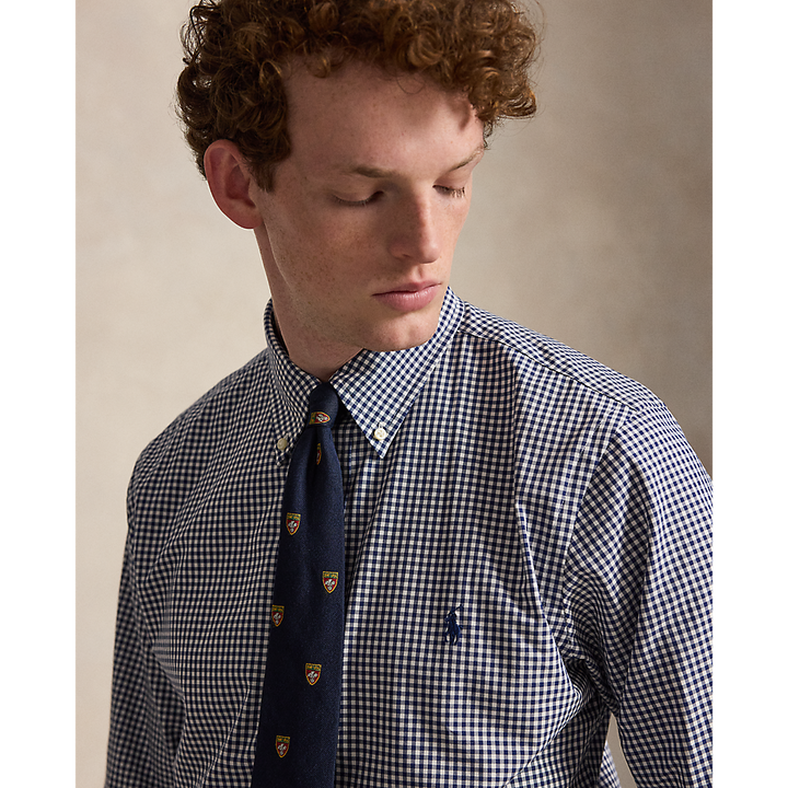 PRL Custom Fit Gingham Stretch Poplin Shirt/Košulja 710929347500