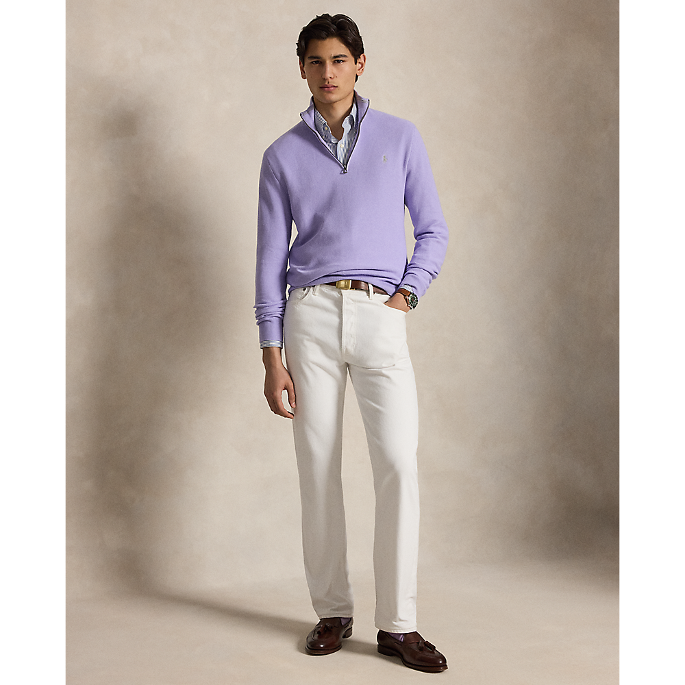 PRL Mesh-Knit Cotton Quarter-Zip Jumper/Pulover 710932304516