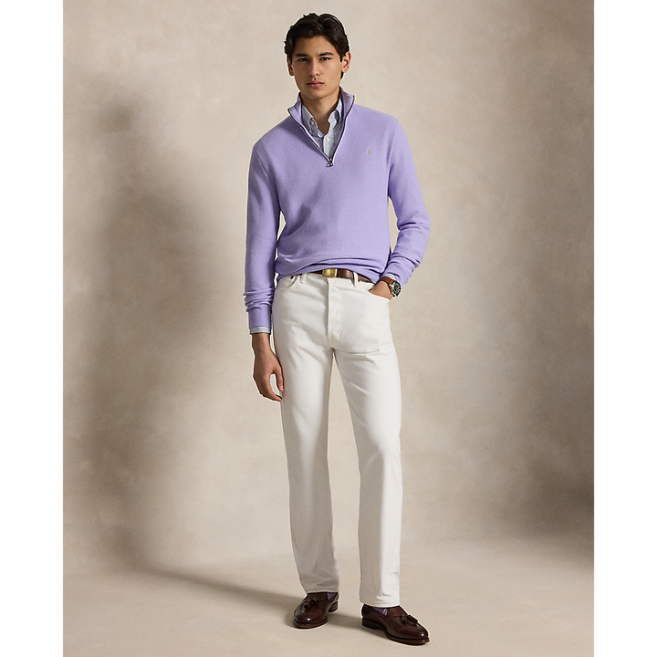 PRL Mesh-Knit Cotton Quarter-Zip Jumper/Pulover 710932304516