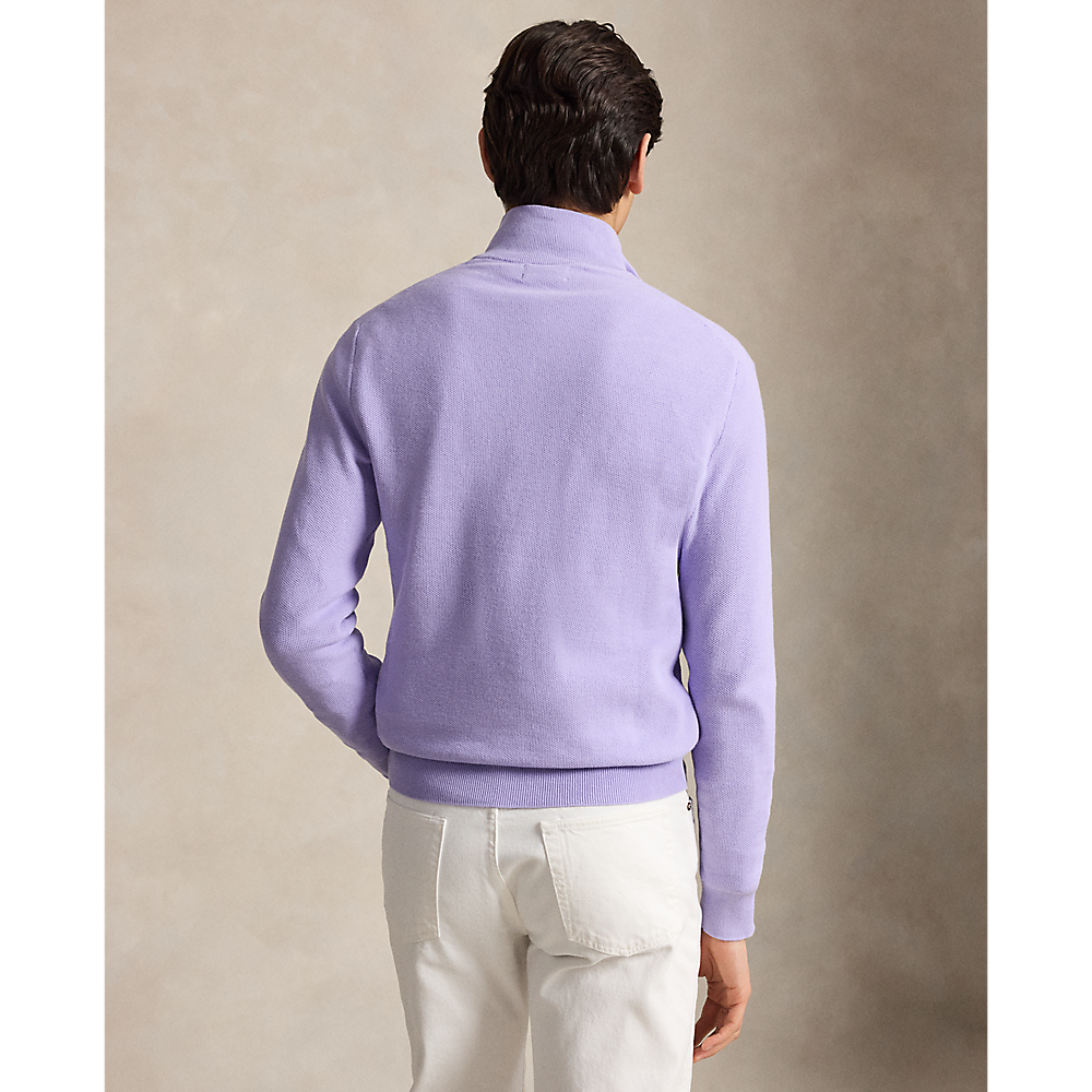 PRL Mesh-Knit Cotton Quarter-Zip Jumper/Pulover 710932304516