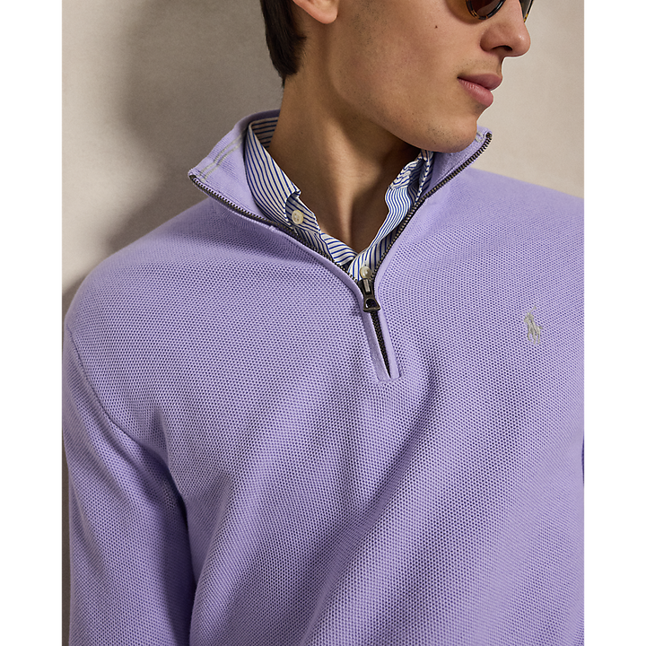 PRL Mesh-Knit Cotton Quarter-Zip Jumper/Pulover 710932304516