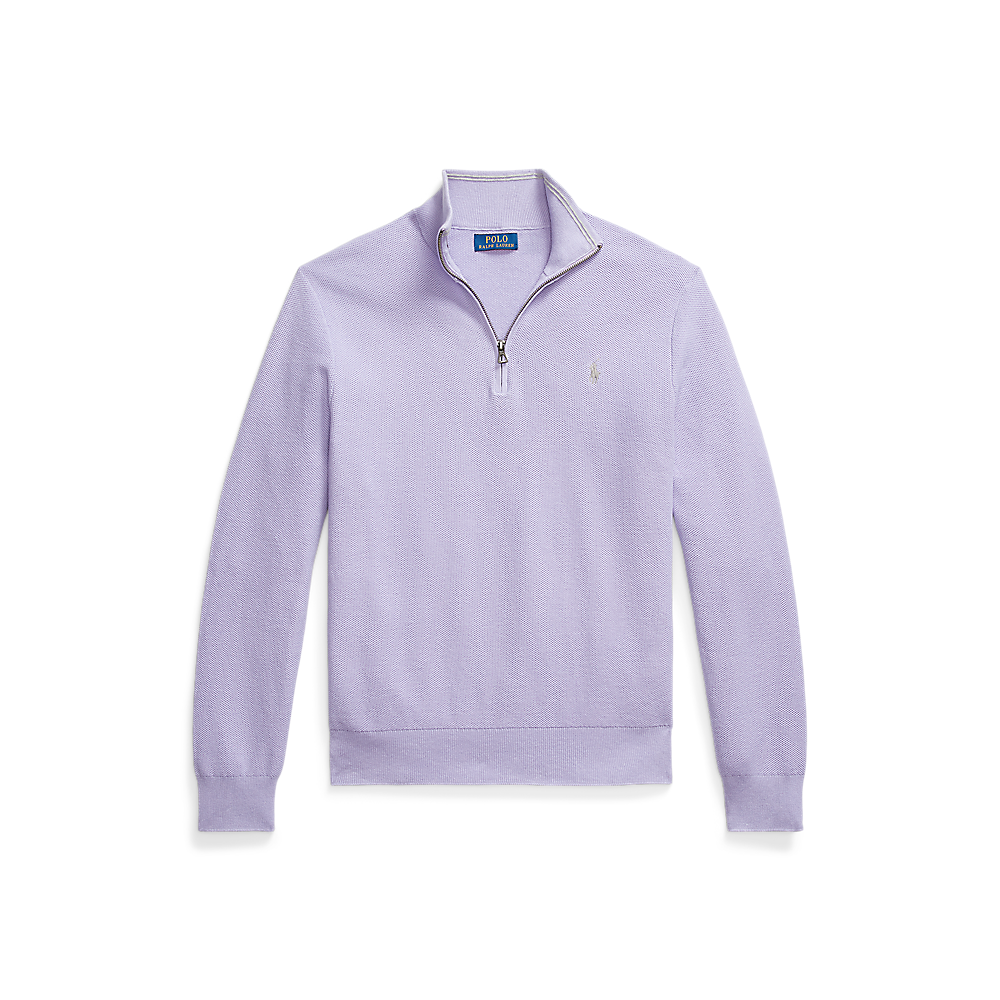PRL Mesh-Knit Cotton Quarter-Zip Jumper/Pulover 710932304516