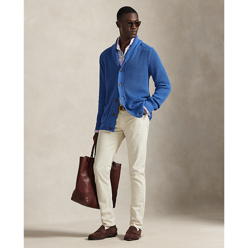 PRL Cotton Shawl-Collar Cardigan/Pulover 710A12986002