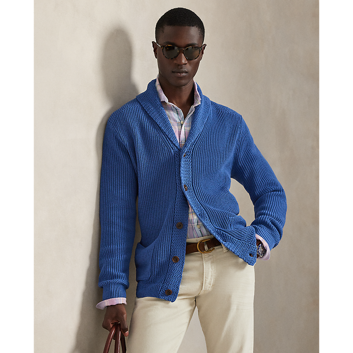 PRL Cotton Shawl-Collar Cardigan/Pulover 710A12986002