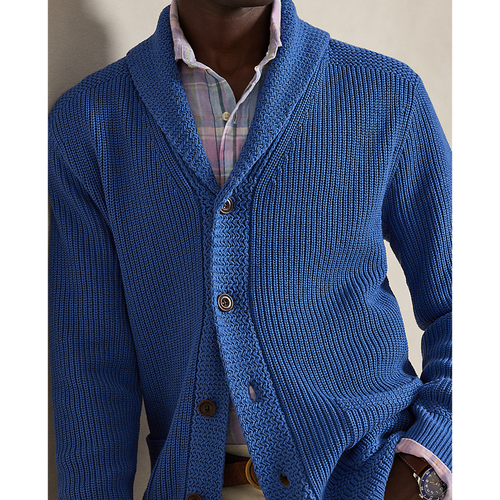 PRL Cotton Shawl-Collar Cardigan/Pulover 710A12986002