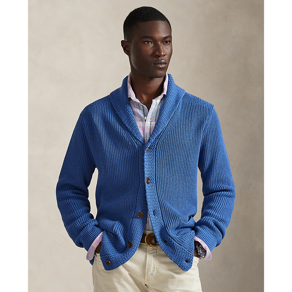 PRL Cotton Shawl-Collar Cardigan/Pulover 710A12986002